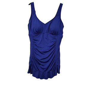 Kenneth Cole Reaction swimsuit sz 2 X women Swim dress blue